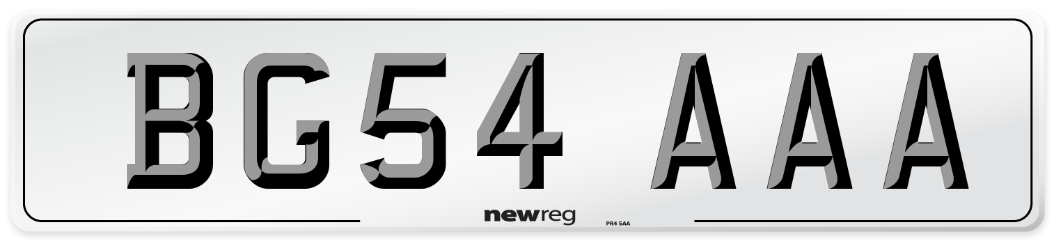 BG54 AAA Number Plate from New Reg